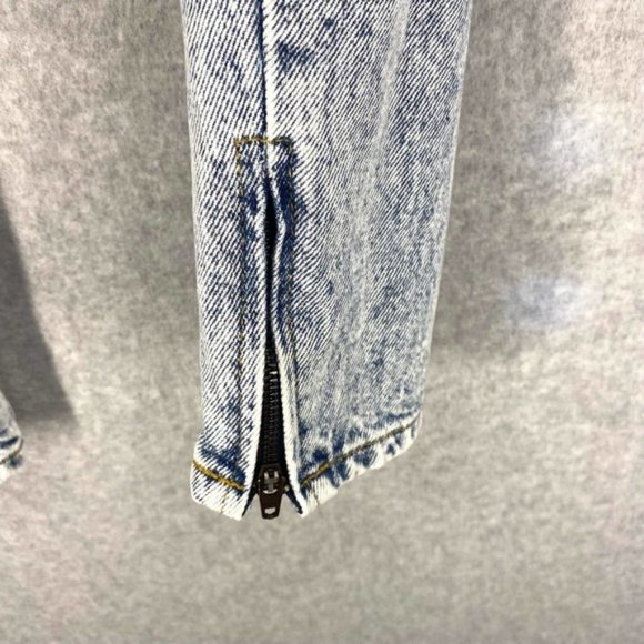 VTG Sasson Women's Blue Jeans Acid Wash Mom Zip Ankle High Waisted 80s Jr 5 - Picture 3 of 13